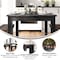 Flash Furniture Rectangle 38 in W, 60 in L, 30 in H, Pine Wood, Pinus Glabra, Black Wash XA-F-60X38-BW-GG - alternate 6
